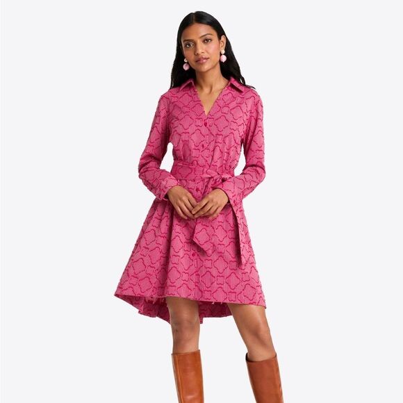 Draper James Exquisite Must have LAYLA Shirtdress in Textured Stripe. NEW! - Picture 1 of 5